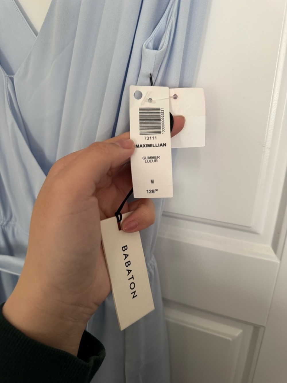 Babaton Pale Blue Midi Wrap Jumpsuit - Picture 2 of 2